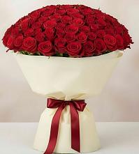 Букет 101 Красная роза Милано в Красково