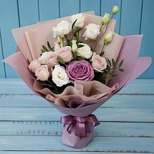 Букет цветов из:  Розы и Лизиантусы в Красково