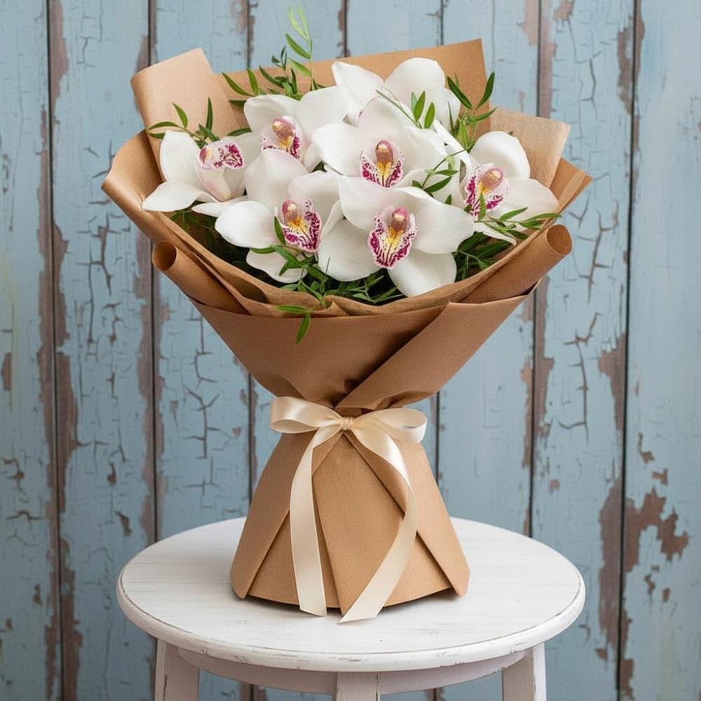 Букет цветов из: Орхидеи и Розы в Красково