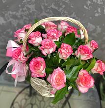 Цветочная композиция из Розы в корзине в Красково