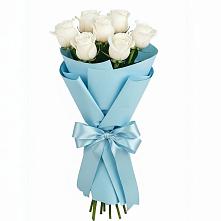 Букет 7 белых роз Проуд в Красково