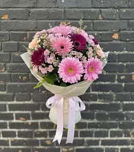 Букет цветов из:  Герберы и Хризантемы в Красково