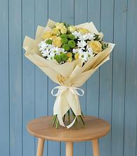 Букет цветов из:  Хризантемы и Розы в Красково