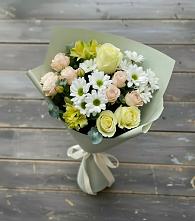 Букет цветов из:  Альстромерии, Розы и Хризантемы в Красково