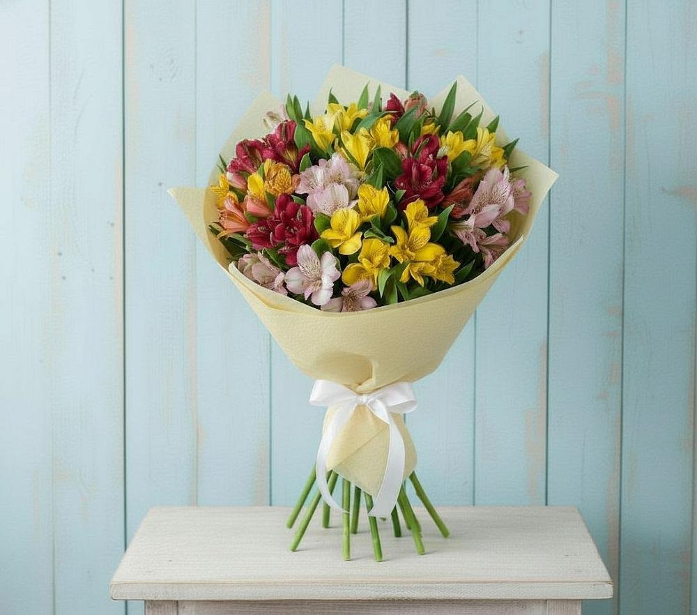 Букет цветов из: Альстромерии в Красково