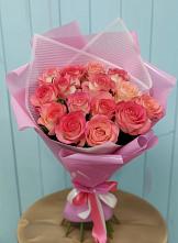 Букет 15 Розовых роз Равель в Красково