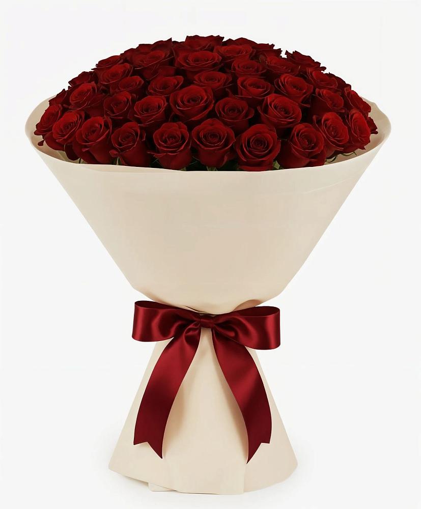 Букет 101 Бордовая роза Блэк Бакарра в Красково