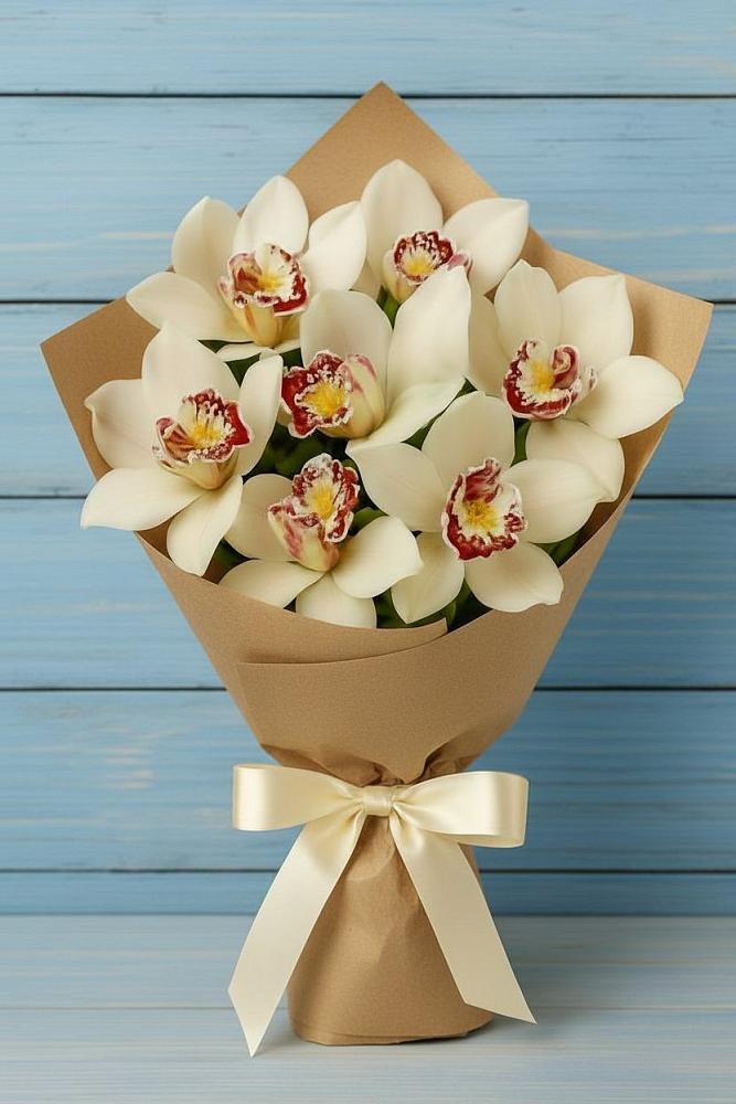 Букет цветов из: Орхидеи и Розы в Красково