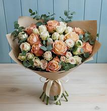 Букет цветов из:  Альстромерии и Розы #REPLACE_PRED# Красково
